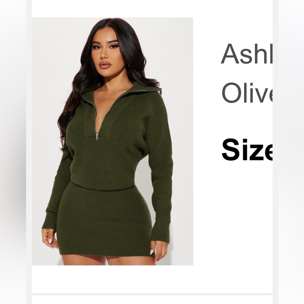 Fashion Nova Olive Sweater Dress